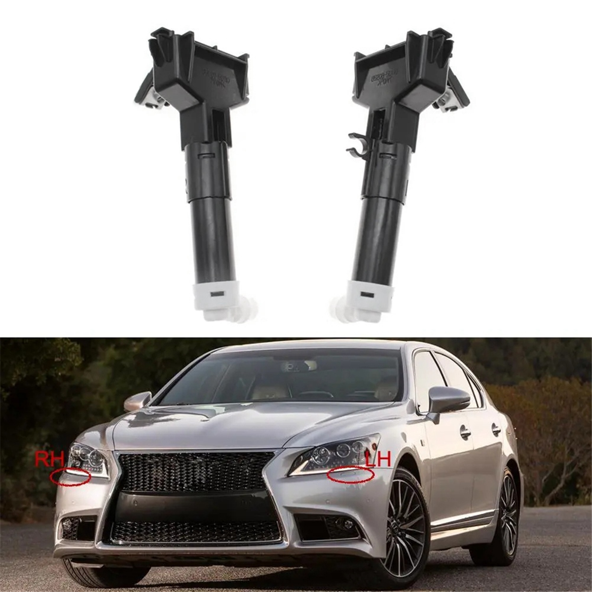 Lampu depan mobil kanan, nosel semprot pompa Jet, aktuator air untuk LEXUS LS460 LS460L 2013-2017