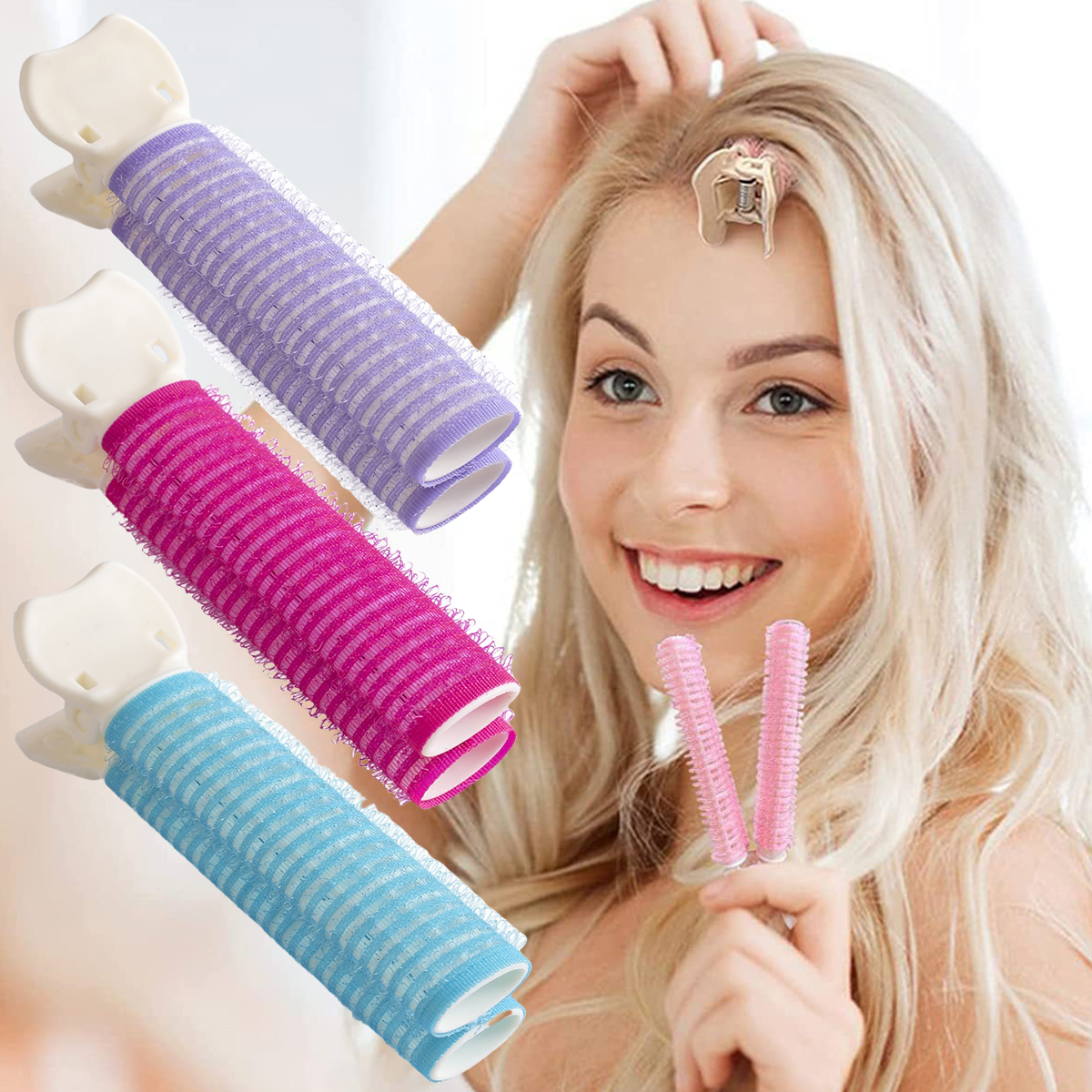 Raiz de cabelo natural clipes macios hairpin rolos de cabelo encaracolado culottes franja estilo de cabelo preguiçoso estilo coreano acessórios de cabelo