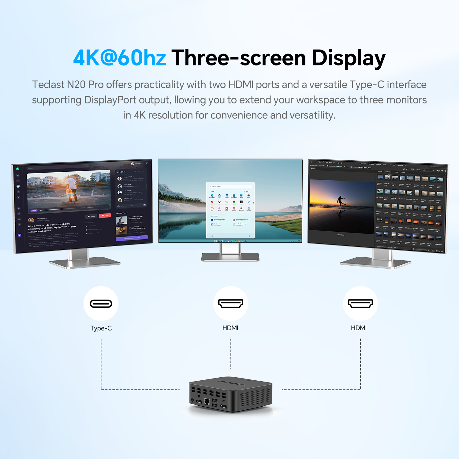 Patch last-Mini PC pour Intel, N20 Pro, 12e génération, N95, 8 Go + 256 Go, Windows 11 Pro, 400g léger, 15W TDP, faible chaleur, haute efficacité