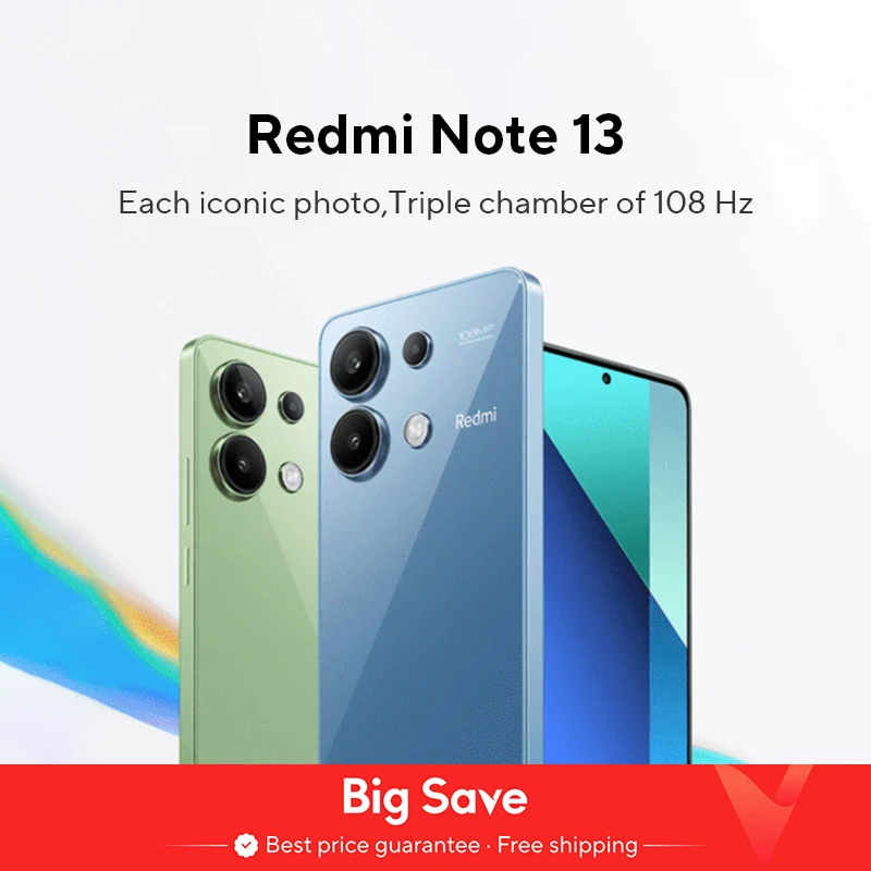 Versione globale Xiaomi Redmi Note 13 4G Smartphone 108MP Tripla fotocamera 120Hz Display AMOLED Snapdragon 685 33W Ricarica rapida