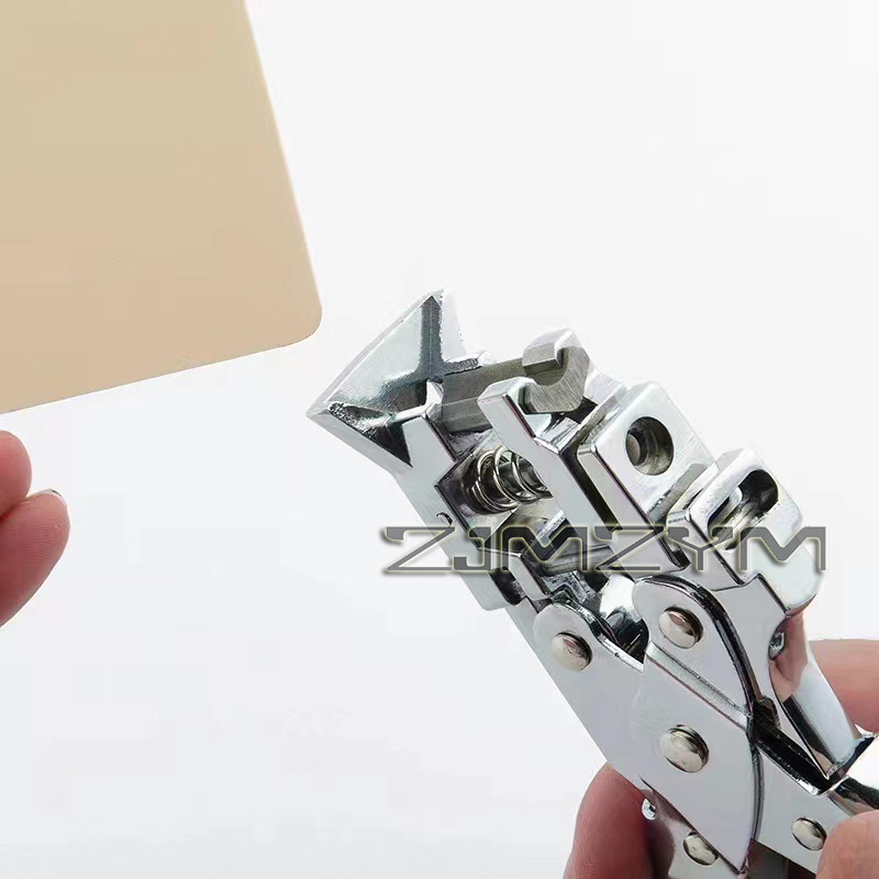 Multifuctional Hole Puncher PVC พลาสติก ID เครื่องตัดกระดาษเครื่องมือ Plier Hole Identity Puncher Punch เครื่องเขียนอุปกรณ์สํานักงาน