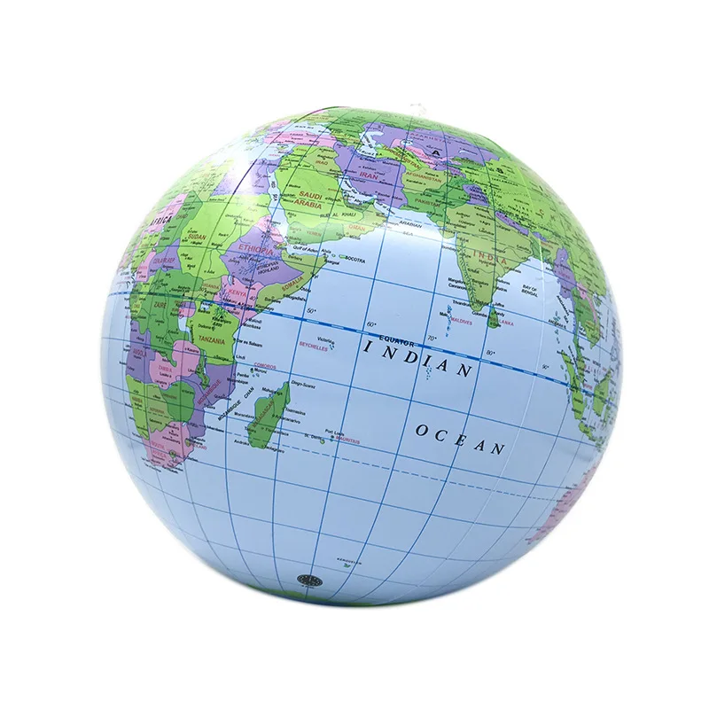30cm PVC Inflatable Globe World Earth Ocean Map Balloon Educational Set Kit For Children Fashion English Teaching Resources