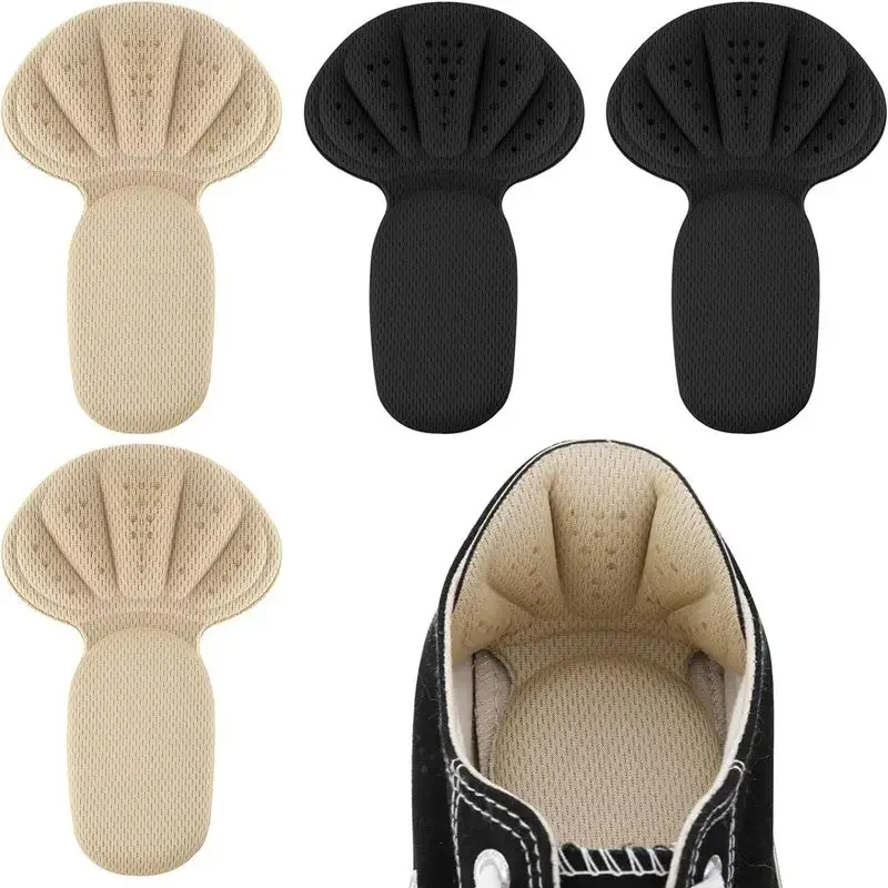 Neues 2-in-1-Schwamm-Fersenkissen, Rückseite der Einsätze, Fersenschutz, Schuhpolster für Schuhe, zu groß, weiche Mesh-Fersengriffe, Schuheinlagen