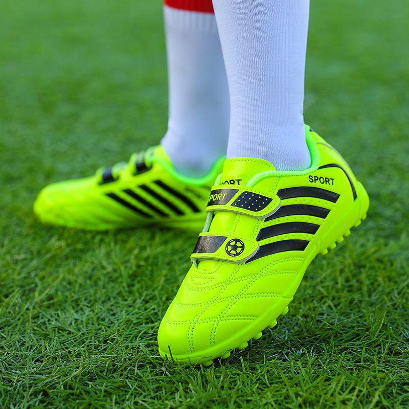 Heißer Verkauf Kinder Fußball Schuhe Günstige Fußball Stollen Training Fußball Stiefel Kinder Junge Futsal Turf Turnschuhe zapatos de soi