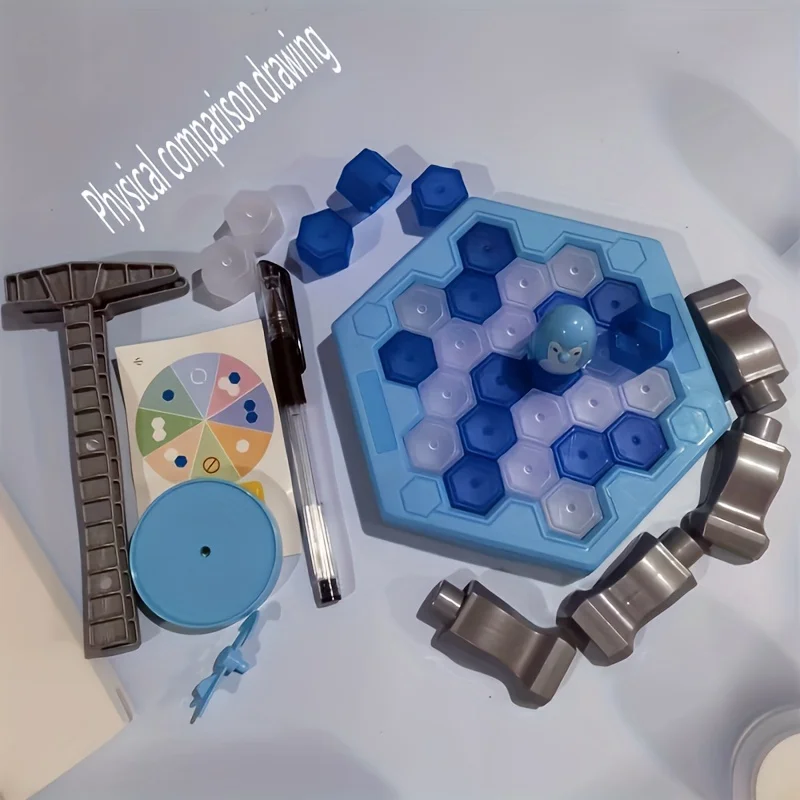 Salvar pinguim batendo brinquedo de gelo, disjuntor de gelo batendo e desmontar jogo de tabuleiro de parede novidade jogo brinquedo interativo
