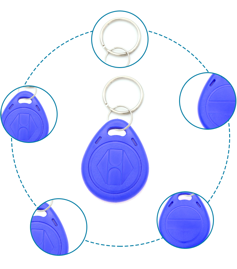 10 stks 125 KHz T5577 Keyfobs Herschrijfbare Dubbele Tag 5200 Proximity Kopie Toegangskaart ID Token Ring RFID Cloner sleutelhanger