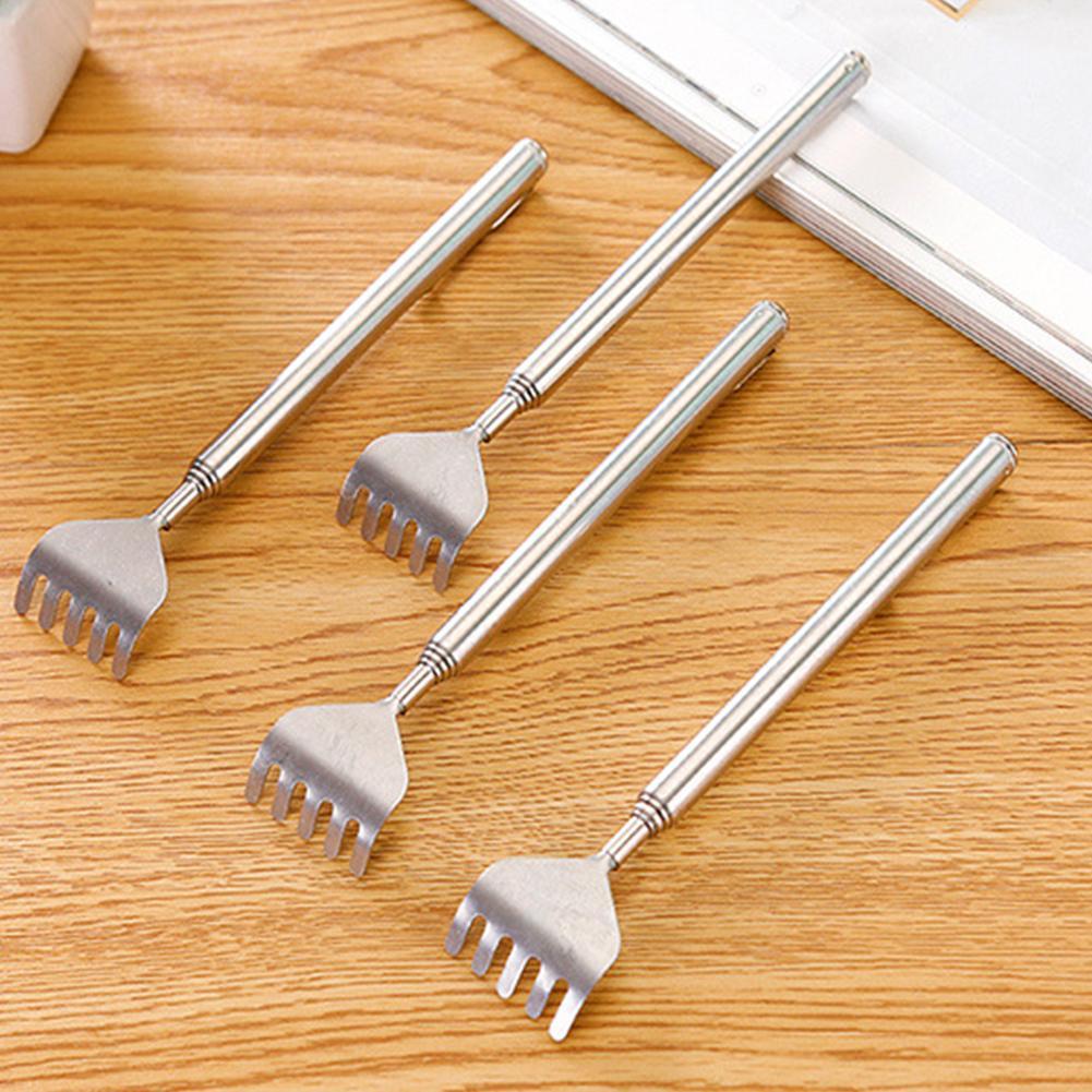 Rascador de espalda con garra de acero inoxidable, rascador de espalda telescópico retráctil, masaje corporal extensible, palo para picazón, cuidado de la salud