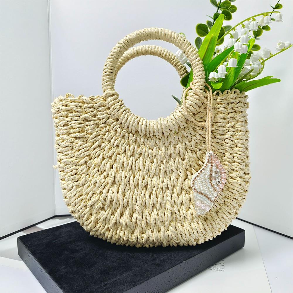 LLavero de cuerda colgante de ballena, árbol de coco, estrella de mar, parches de cuentas de diamantes de imitación hechos a mano en 3d, bolsa de cristal, cordón, decoración colgante