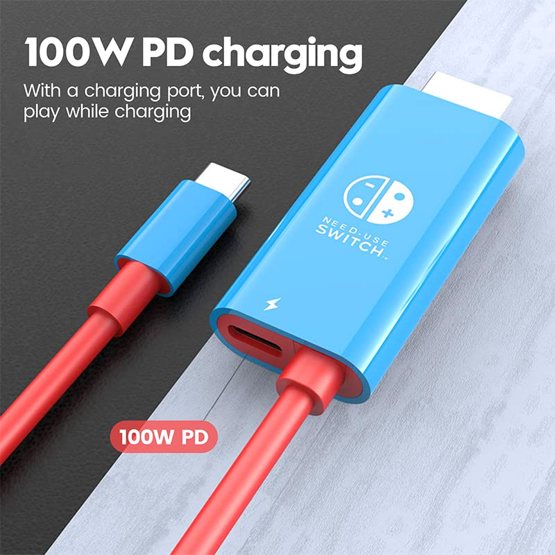 2m 4k 30Hz USB portátil tipo C para cabo de conversão HDMI para modo de encaixe de TV no Nintendo Switch Steam Deck
