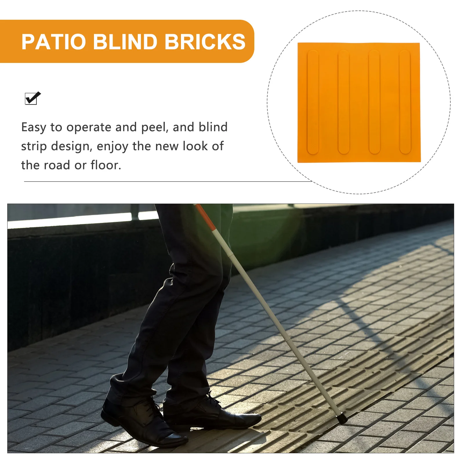Briques aveugles panneaux de trottoir de passerelle PVC Durable pratique longue utilisation Surfaces lisses facile à utiliser conception de bande aveugle nouveau