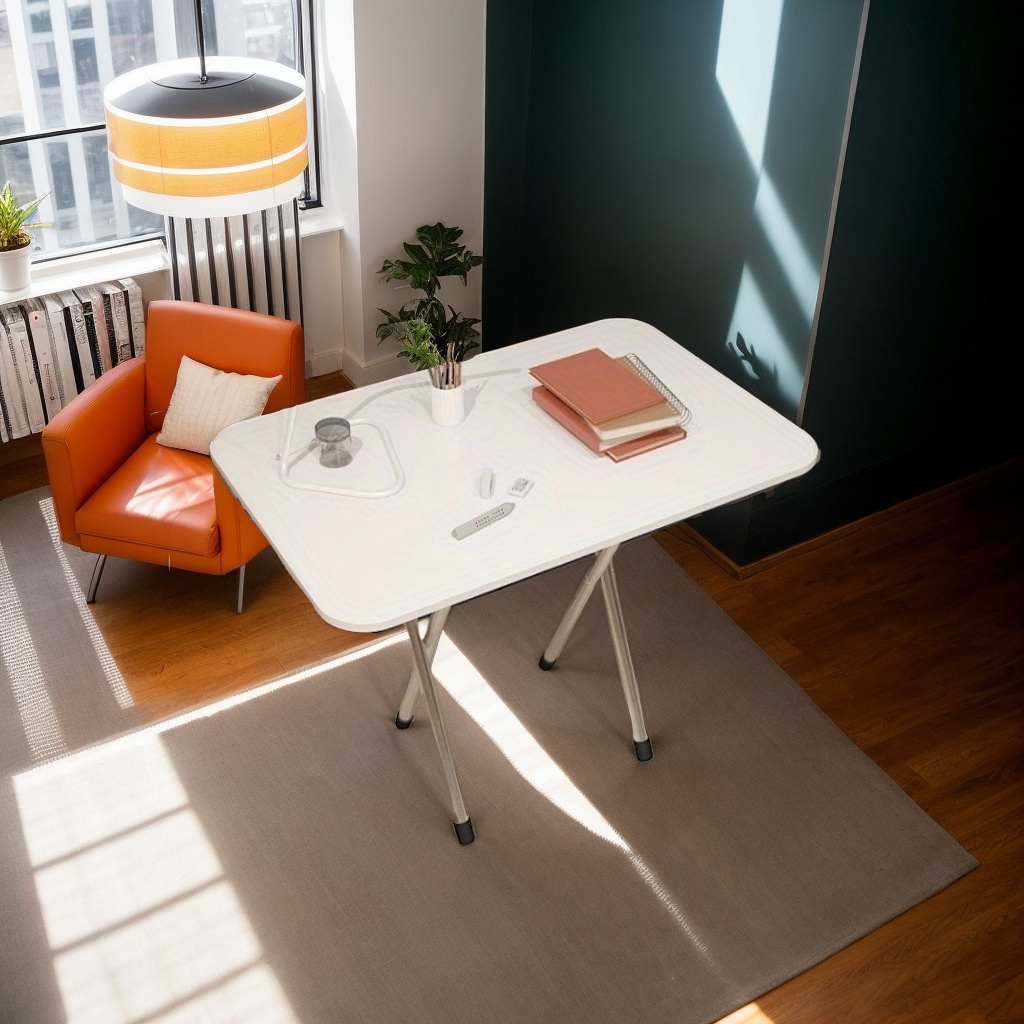 Table pliante multifonctionnelle – Bureau peu encombrant et table à manger pour la maison, l'espace et l'exposition de location, table facile à transporter