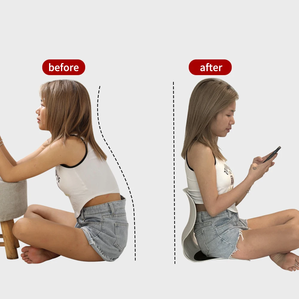 1PC バックサポートクッション、オフィスクッション、バックサポートチェア、学生および子供用矯正クッション、人間工学に基づいた椅子