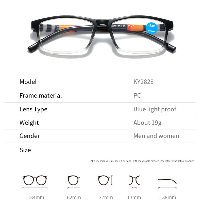 男性超軽量老眼鏡ファッションプリント抗青色老眼鏡女性春脚老眼メガネ 1.0 に 4.0