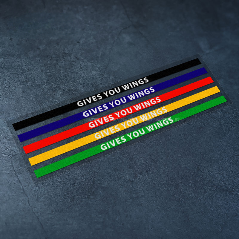 GIVE YOU WINGS-pegatinas coloridas para lentes de visera de casco de motocicleta, calcomanías de vinilo divertidas para AGV K5 K5S K3SV K1 K1S SHOEI Z8 LS2, 1 Uds.