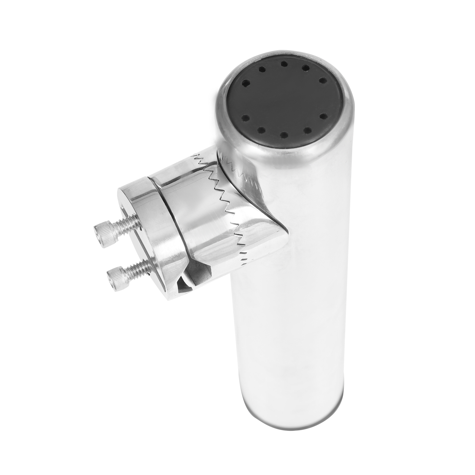 2 Stück Edelstahl-Angelrutenhalter für Fischerboote. Für Schienen von 19 mm (3/4 ") bis 25 mm (1") Durchmesser.