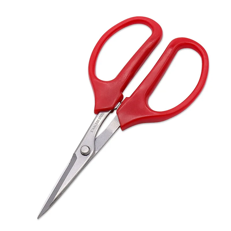 Whosesale Stainless Steel Fruit Grape Scissors Clipper Red PP Comfort Handle Pruning Shears Gardening Tools for Bonsai Flowers