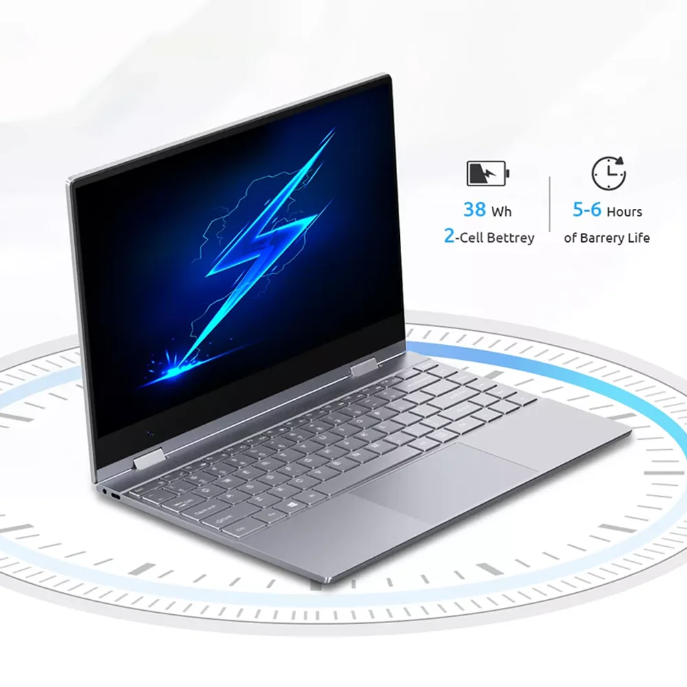 BMAX Y14 2025 360 °   Laptop 14 Inch Touch Notebook 16GB RAM LPDDR5 512GB SSD Windows 11 1920*1080 IPS Intel N100 Laptops Computer