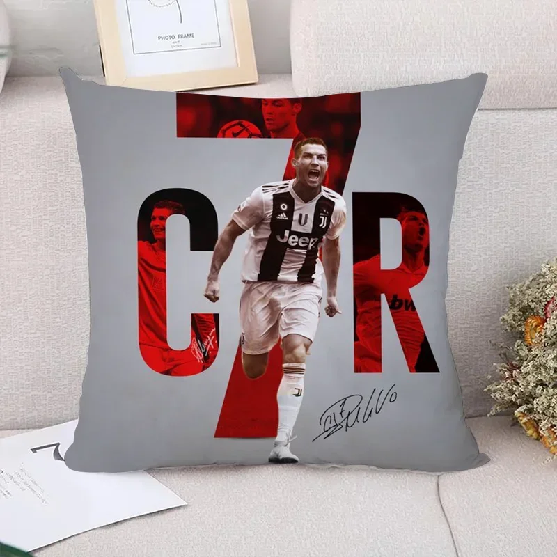 CR7 Cristiano Ronaldo funda de almohada de otoño 40x40 decoración de coche fundas de almohada decorativas para almohadas 45x45 cojines decoración del hogar sofá