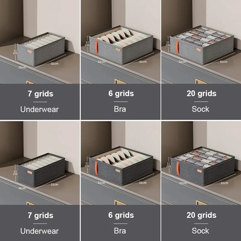 Unterwäsche Socken BH Aufbewahrungsbox Schrank Schublade Organizer Lagerung multifunktionale Kleidung arrangieren Haushalt klassifizierte Lagerung