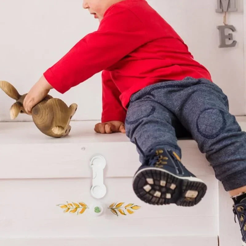 Multifuncional gaveta Lock para bebê, segurança infantil, Proof Locks armário, proteção de porta, casa, 2 pcs, 5pcs