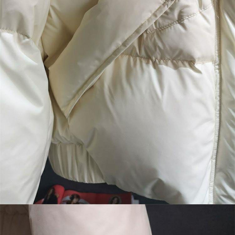 Winter White Duck Down Big Fur Parka Women's Warm Puffer Jacket  Waterproof Snow Parka Coats With Removable Faux Fur Outerwear