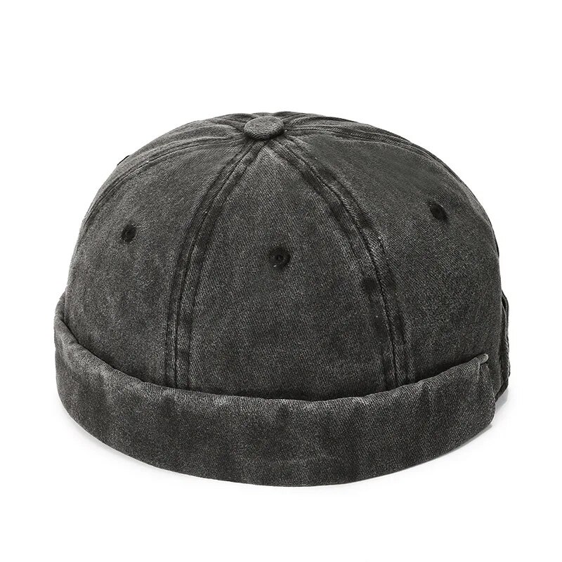 Czapka męska Four Seasons Denim Cloth Gua Skin Hat, Street Bare Panel, Landlord Hat, Personality Fashion, Retro Outdoor Trend