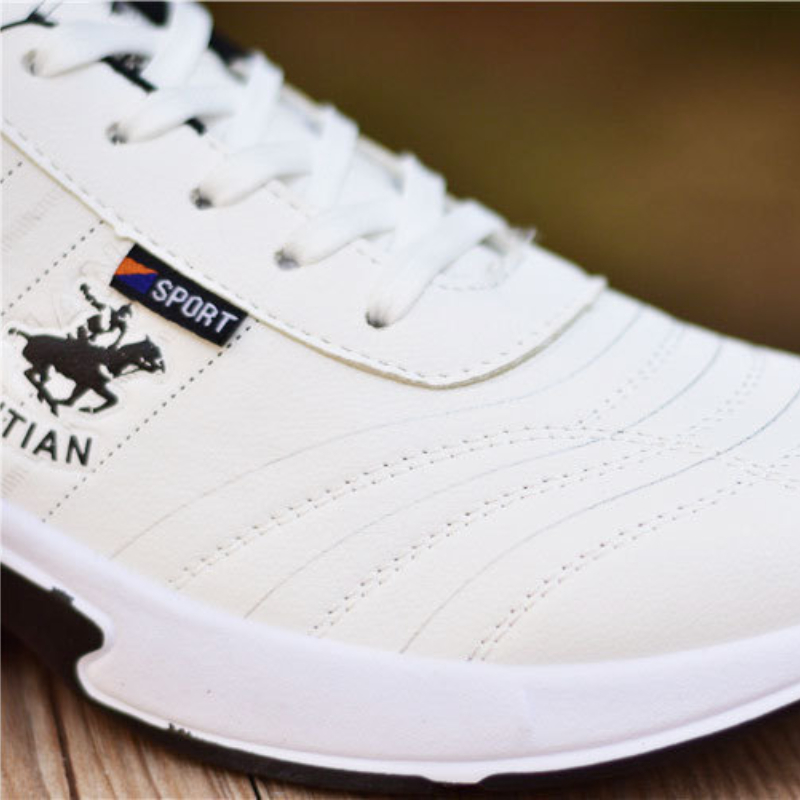 Moda masculina tênis casuais versátil almofada de ar correndo sapatos masculinos respirável esportes ao ar livre sapatos de couro antiderrapante sapato masculino