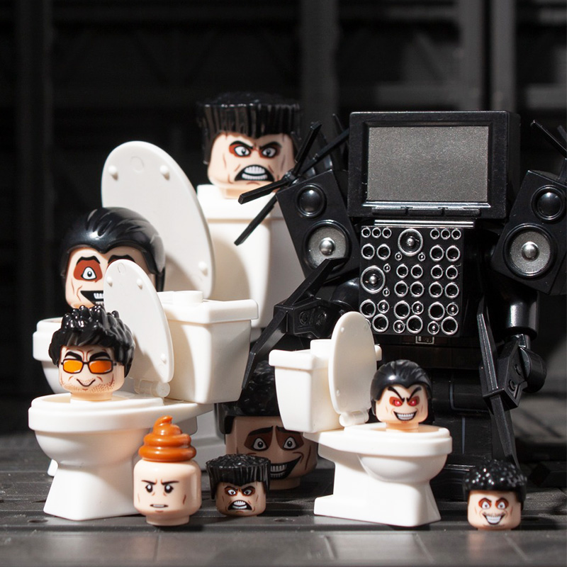 Skibidi トイレマン vs スーパータイタン TV マンビルディングブロック KDL821 K2161 モニタースピーカーサウンドマン子供のおもちゃの誕生日ギフト