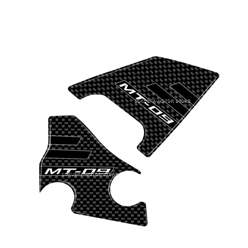 For YAMAHA MT09 MT 09 2017-2020 Motorcycle Accessories 3D Resin Sticker Guards Heel Pad Protective Sticker