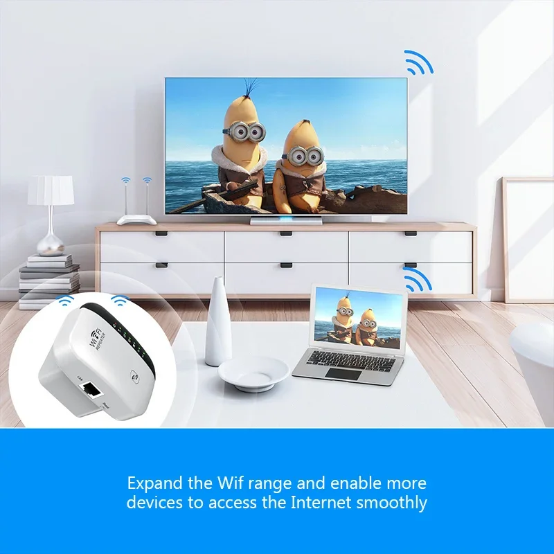 300 m Wifi Repeater US EU Stecker Signal Verstärker Erweiterte Netzwerk Enhancer Hause Router Durch Die Wand Schlafzimmer Empfangen Bewegen