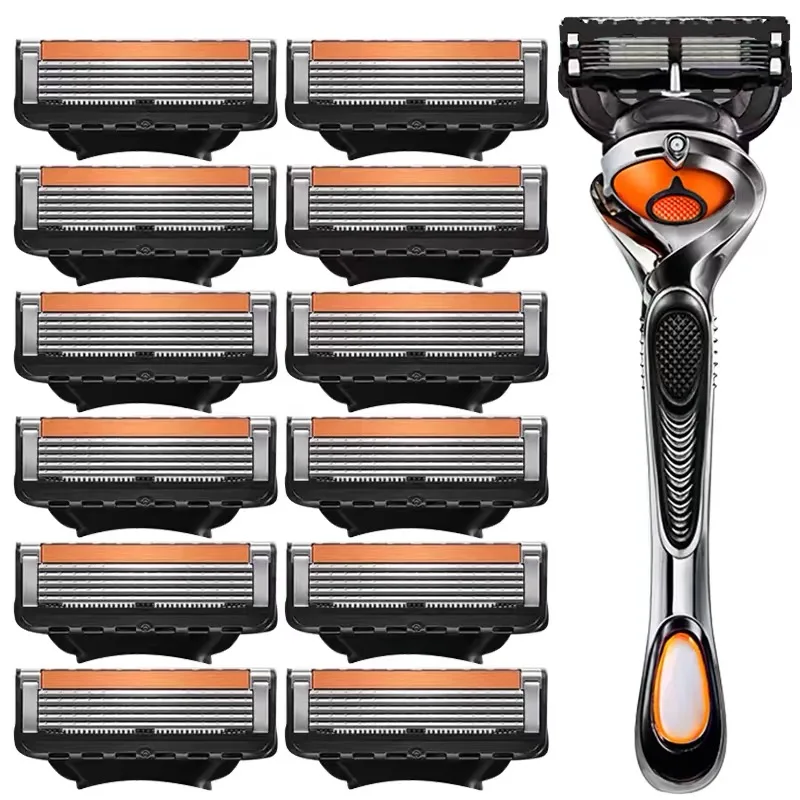 5 ชั้นใบมีดมีดโกน Sharp Shave One-Touch เปลี่ยน Clean Clean Shave ดี Old-Fashioned คู่มือมีดโกนผู้ชายเครามีดโกน