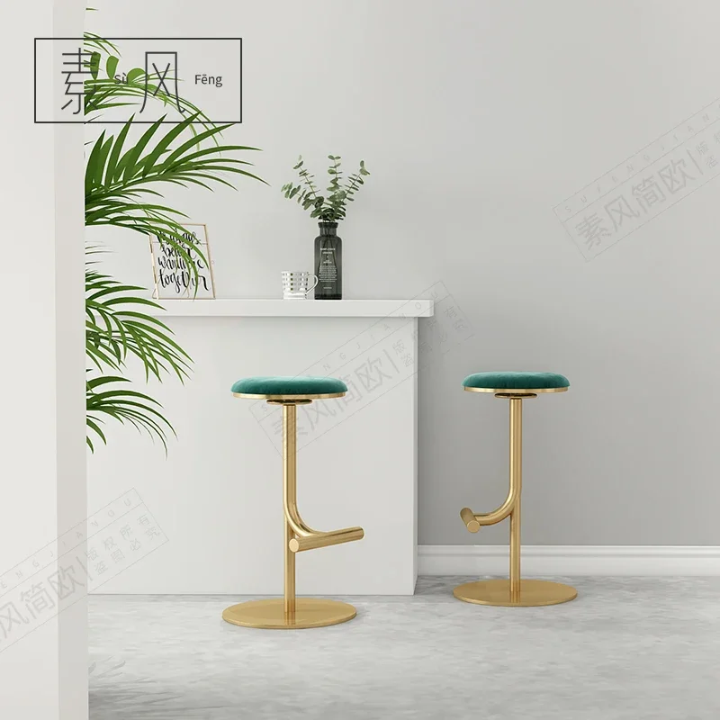 Cao Cấp Sang Trọng Thiết Kế Ghế Bar Bắc Âu Giải Trí Thương Mại Kim Loại Phản Ghế Khách Sạn Taburetes Altos Cocina Đồ Nội Thất Cho Gia Đình