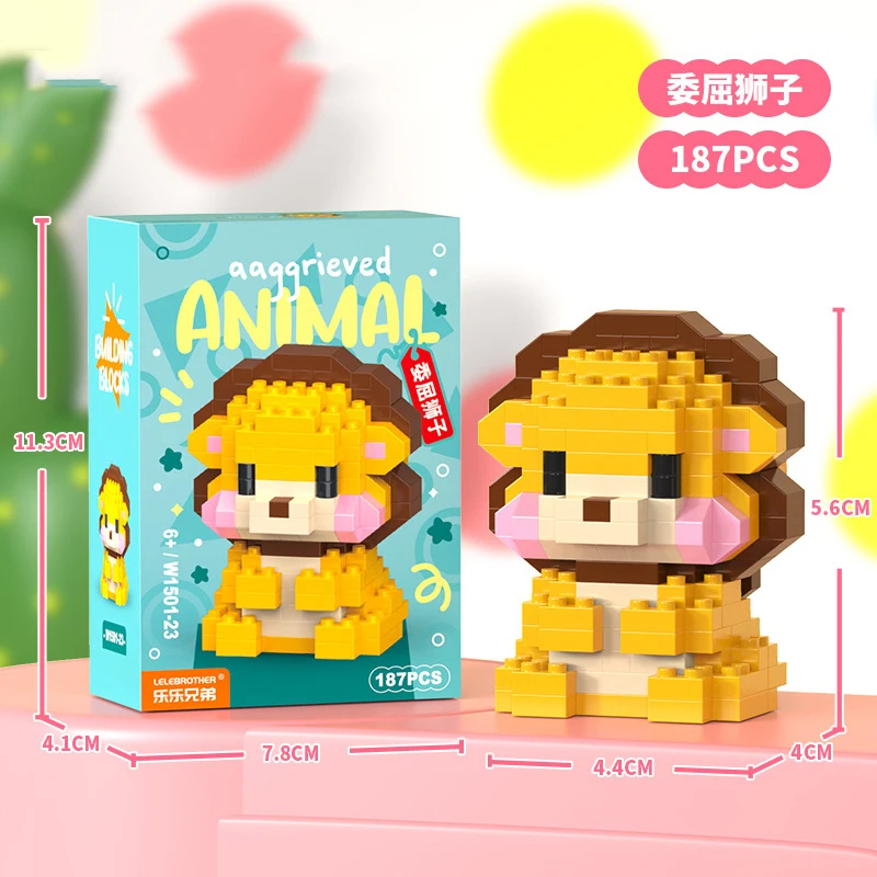 Penguin Mini Block Animal Reindeer Micro Building Block for Adults 3D Model Educational Bricks for Children Boys 6 Year Old Gift