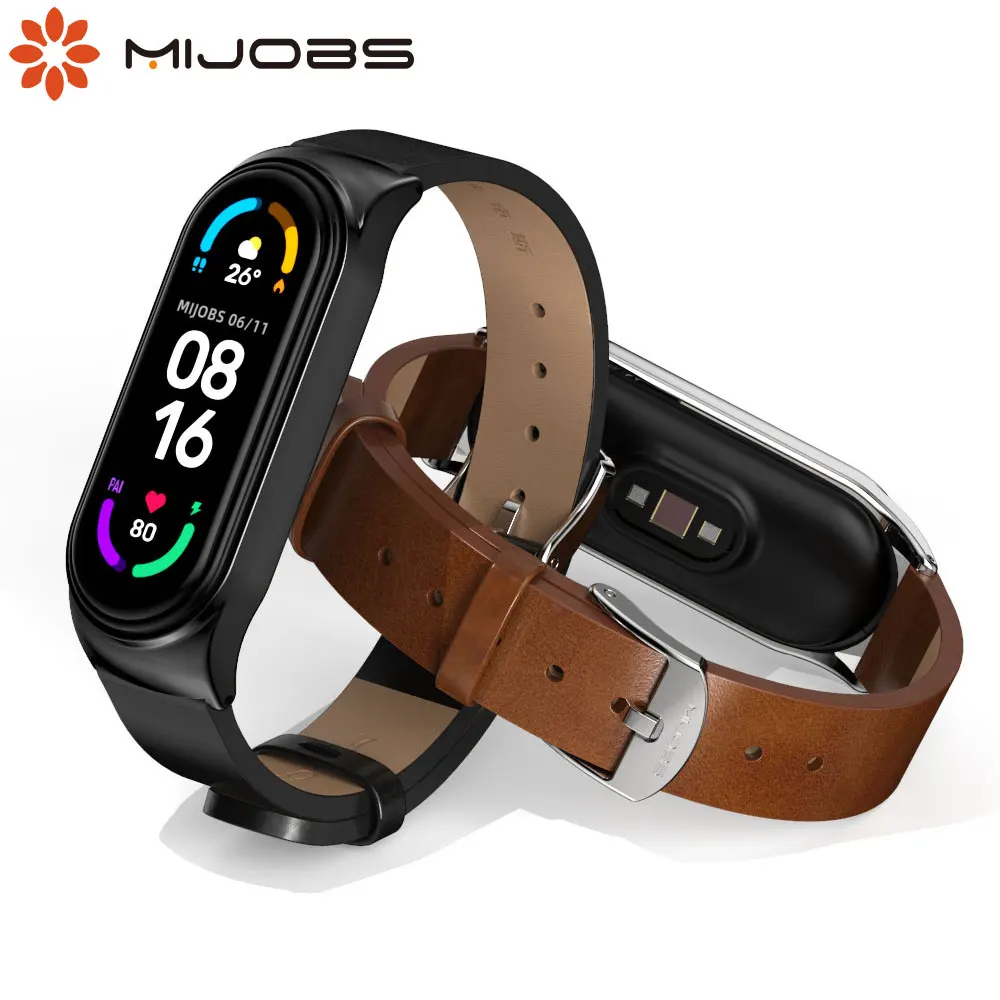 Ремешок для Xiaomi Mi Band 9 10 8 7 6 5 4 3 Кожаный браслет NFC для Miband 6, глобальная версия, браслет для Mi Band 6 7 8 Correa