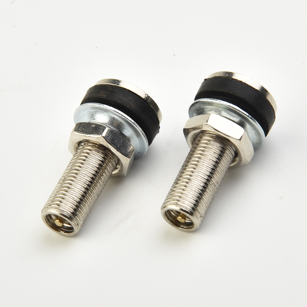 2 uds cabeza redonda 32mm-motocicleta Scooter bicicleta Quad válvula de neumático de montaña sin cámara tapa de válvula de neumático de coche