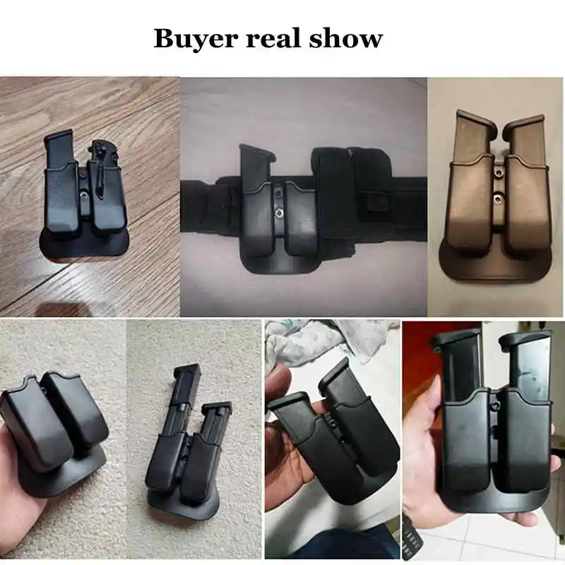 Portarrollos doble Universal 9mm.40 Mag funda para Glock 17 Beretta M9 M92 USP Paddle Magazine bolsa