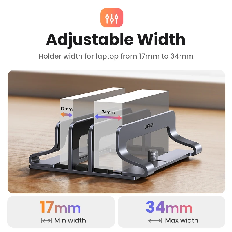 UGREEN-soporte Vertical para portátil, accesorio plegable de aluminio para Notebook, tableta, Macbook Air Pro, PC de 17 pulgadas