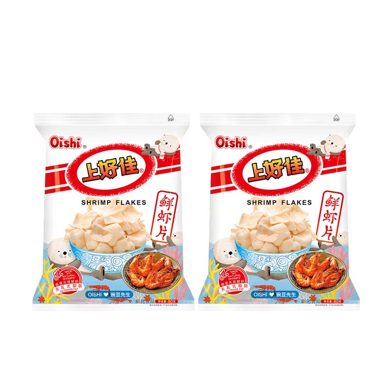 OISHI Shrimp Crisps 2.82oz(80g)*2packs