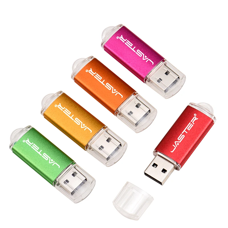 JASTER USB Flash Drive Mini metal Pen drive Llavero gratis Regalos Memory Stick Negro Azul Pendrive 64GB 32GB Rojo Almacenamiento externo