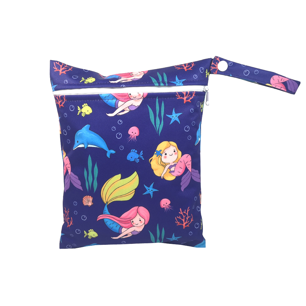 23 รูปแบบใหม่ขนาด: 20*25 ซม.Wetbags ล้างทําความสะอาดได้ผ้าอ้อมผ้า Nappies กระเป๋ากันน้ํากีฬาพกพากระเป๋า