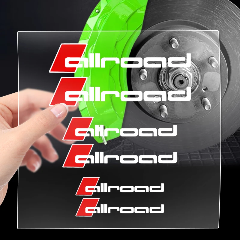 6pcs Heat Resistance Caliper Decals Wheel Decor Vinyl Stickers for audi S Line A1 A3 A4 A5 A6 A7 Q5 Q7 RS3 RS S3 S4 S5 S6 S7 S8
