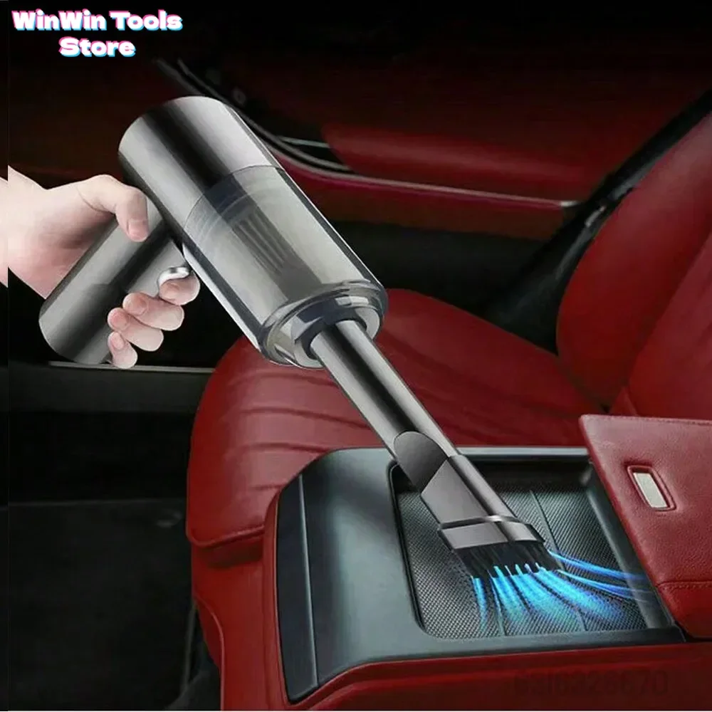 PCMOS 1PC Sans Fil Aspirateur À Double Usage pour La Maison et Voiture 120W Haute Puissance Puissant Aspirateur Noir