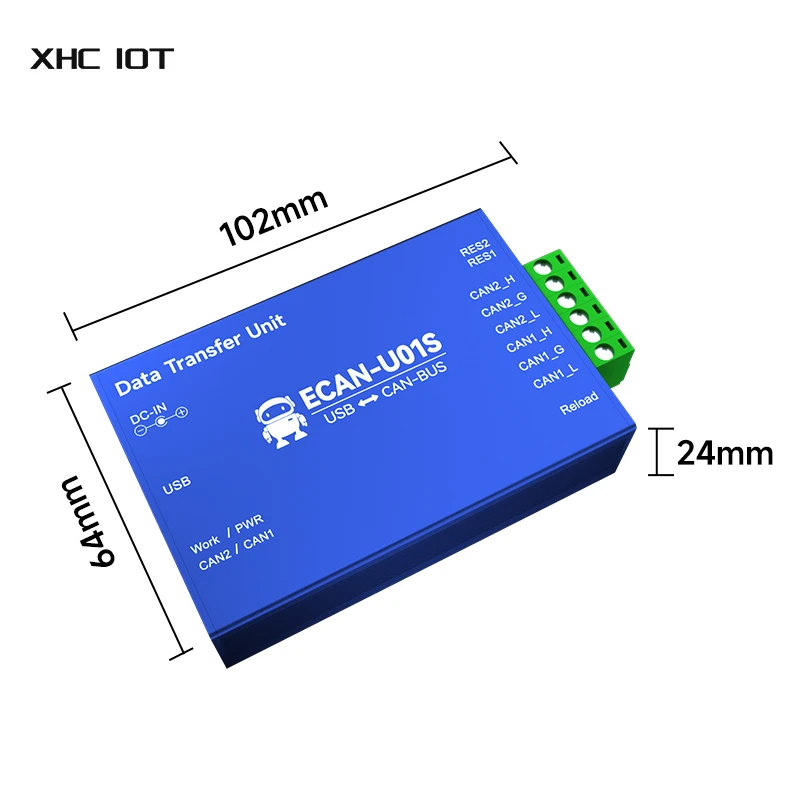 KÖNNEN zu USB Konverter KÖNNEN 2,0 Debugger Bus Analyzer XHCIOT ECAN-U01S KÖNNEN-BUS Bidirektionale 2-Weg Transceiver Tragbare relais