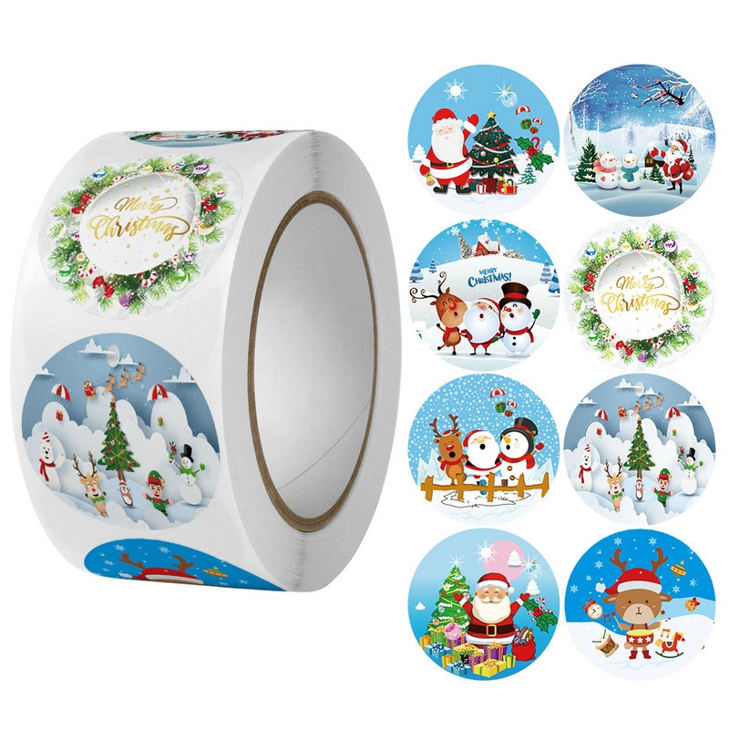 Etiqueta autoadesiva de presente de Natal adesivos, série decorativa, professores e alunos, elogiada, série de presentes