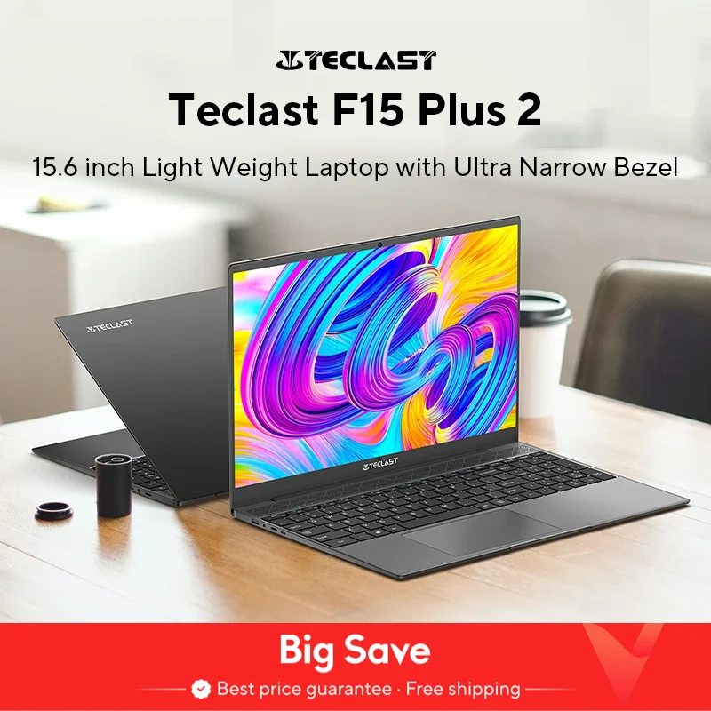 Laptop Teclast F15 Plus 2 Laptop Windows 11 da 15,6 pollici 8 GB RAM 256 GB SSD Gemini Lake N4120 USB3.0 mini-HDMI tastiera full size