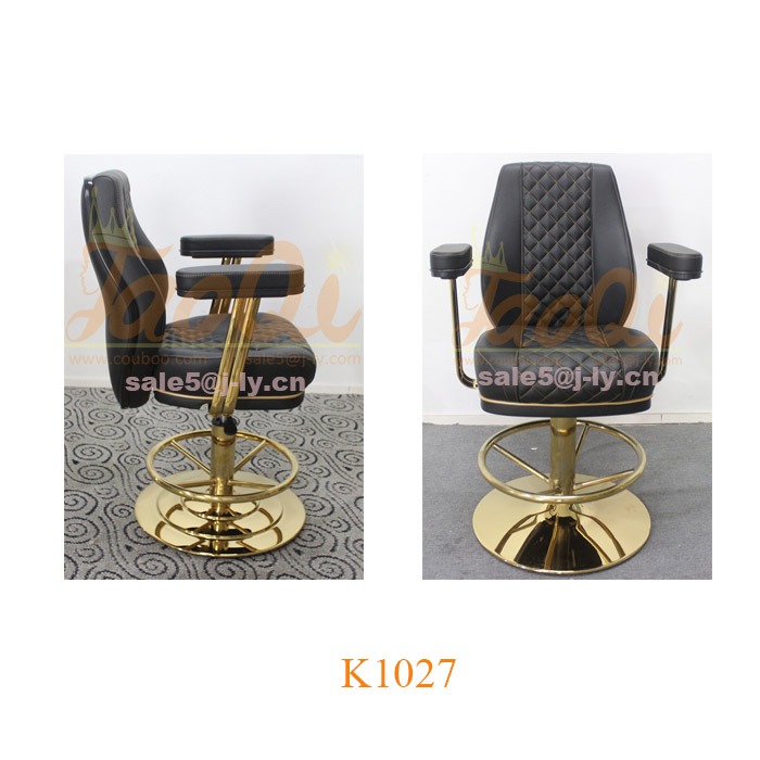 Silla de casino de estilo alemán K1027, taburete de bar dorado con reposabrazos, ranura giratoria para juegos