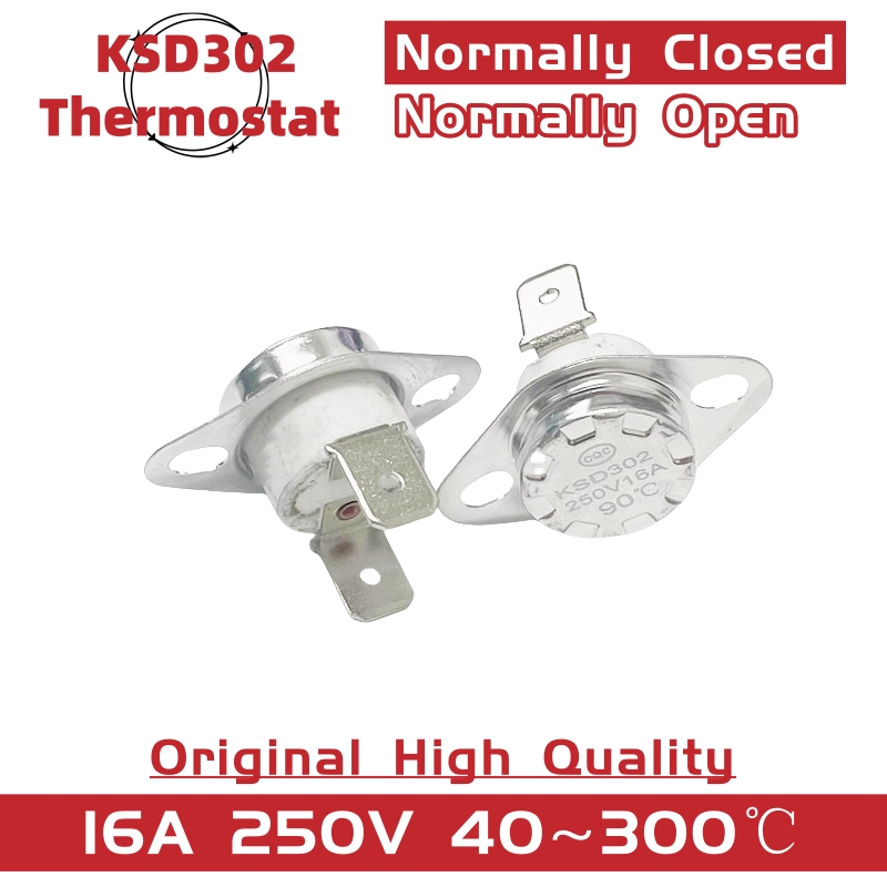 KSD302 16A 250V 40-300 gradi Ceramica KSD301 Normalmente Chiuso Interruttore di Temperatura Aperto Termostato 45C 85C 95C 110C 150C 250C 300C