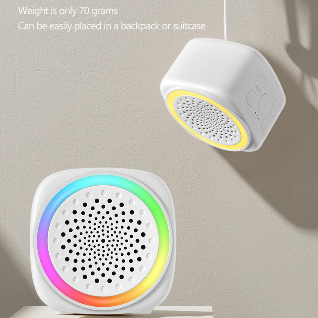 2025 nova máquina portátil de ruído branco para bebê com iluminação RGB 26 tipos de música calmante de ruído branco para melhor sono