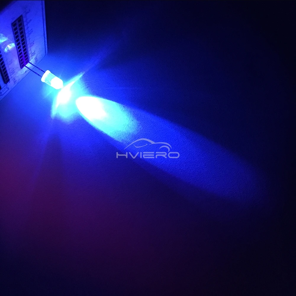 100 Uds F5 5mm redondo blanco rojo azul cálido rosa UV agua transparente Led superbrillante ligte diodos emisores 6000-6500k bombilla de cuentas de lámpara