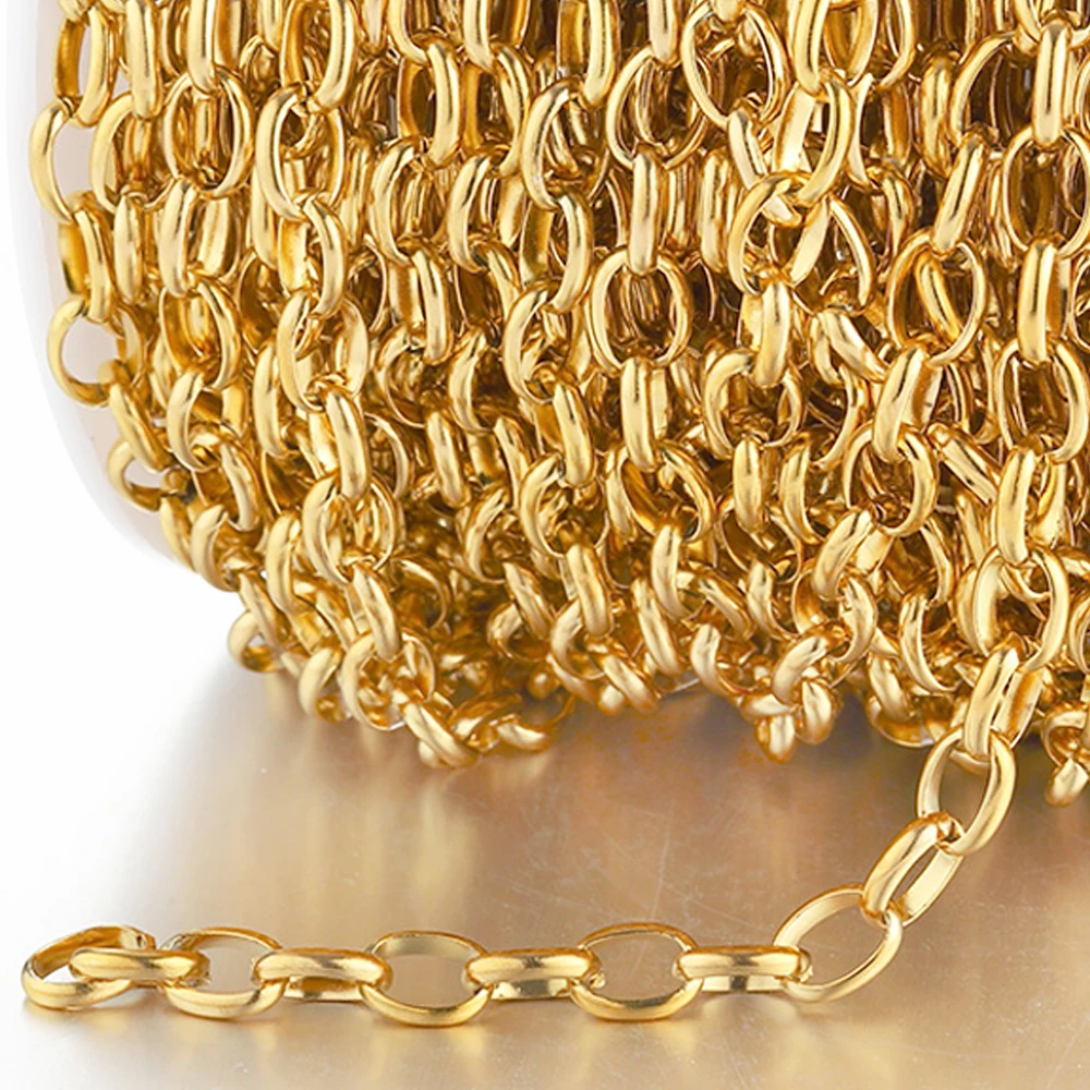 1meter Gold Farbe Edelstahl Ketten Stern Link Ketten DIY für Frauen Halskette Armband Schmuck Herstellung Komponenten DIY Keine verblasst